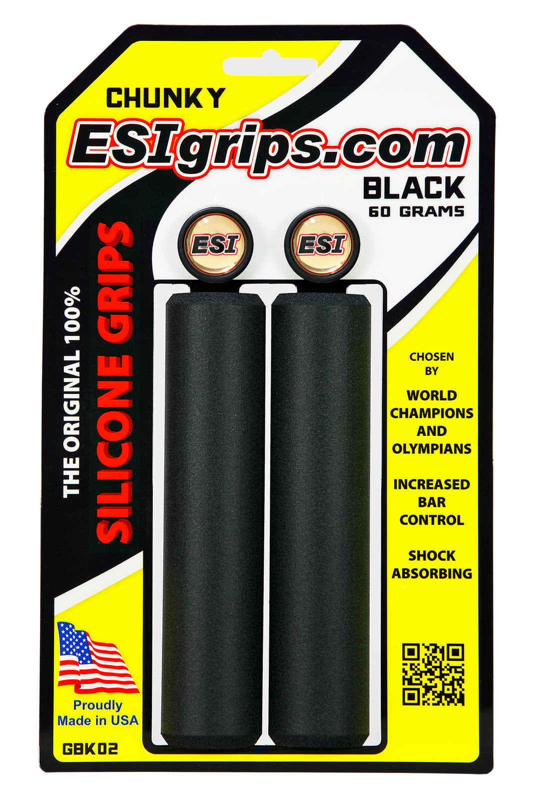 Chunky Black Bicycle Grip 60g