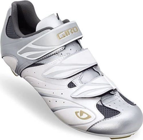 Sante Womens Cycling Shoes (New, Old Stock) WHITE/SILVER/GOLD 37