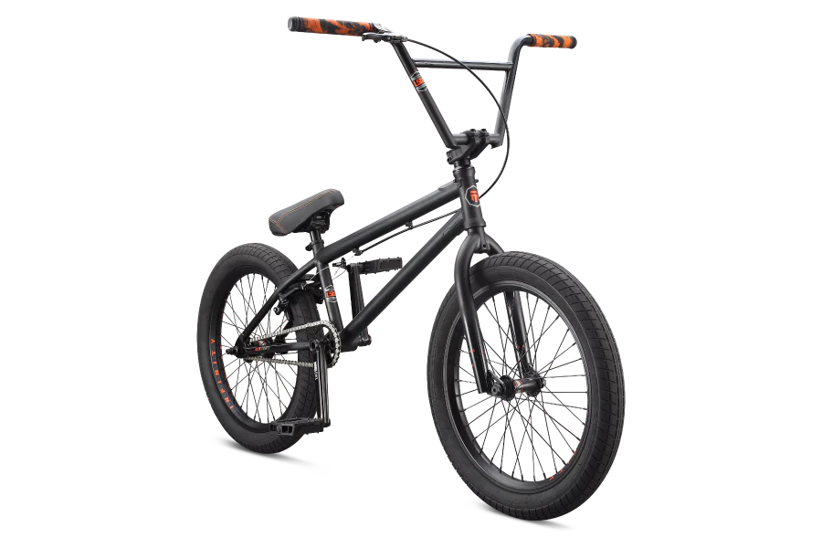 Black BMX Bike on a white background