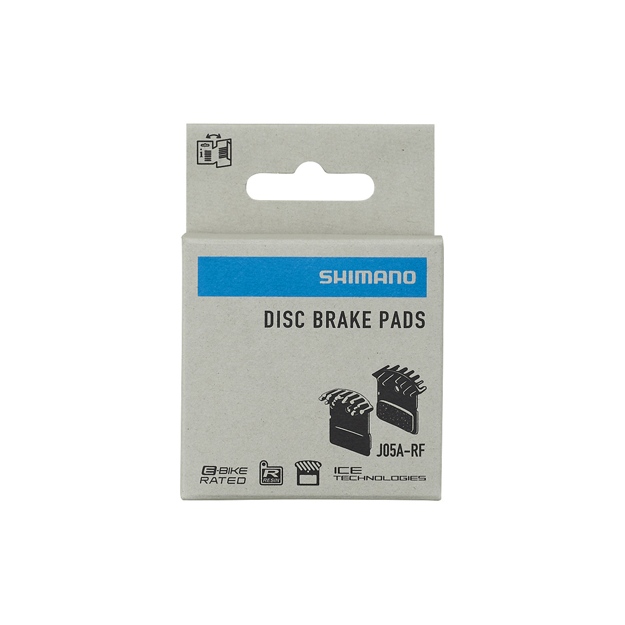Shimano disc brake pads packaging on a white background