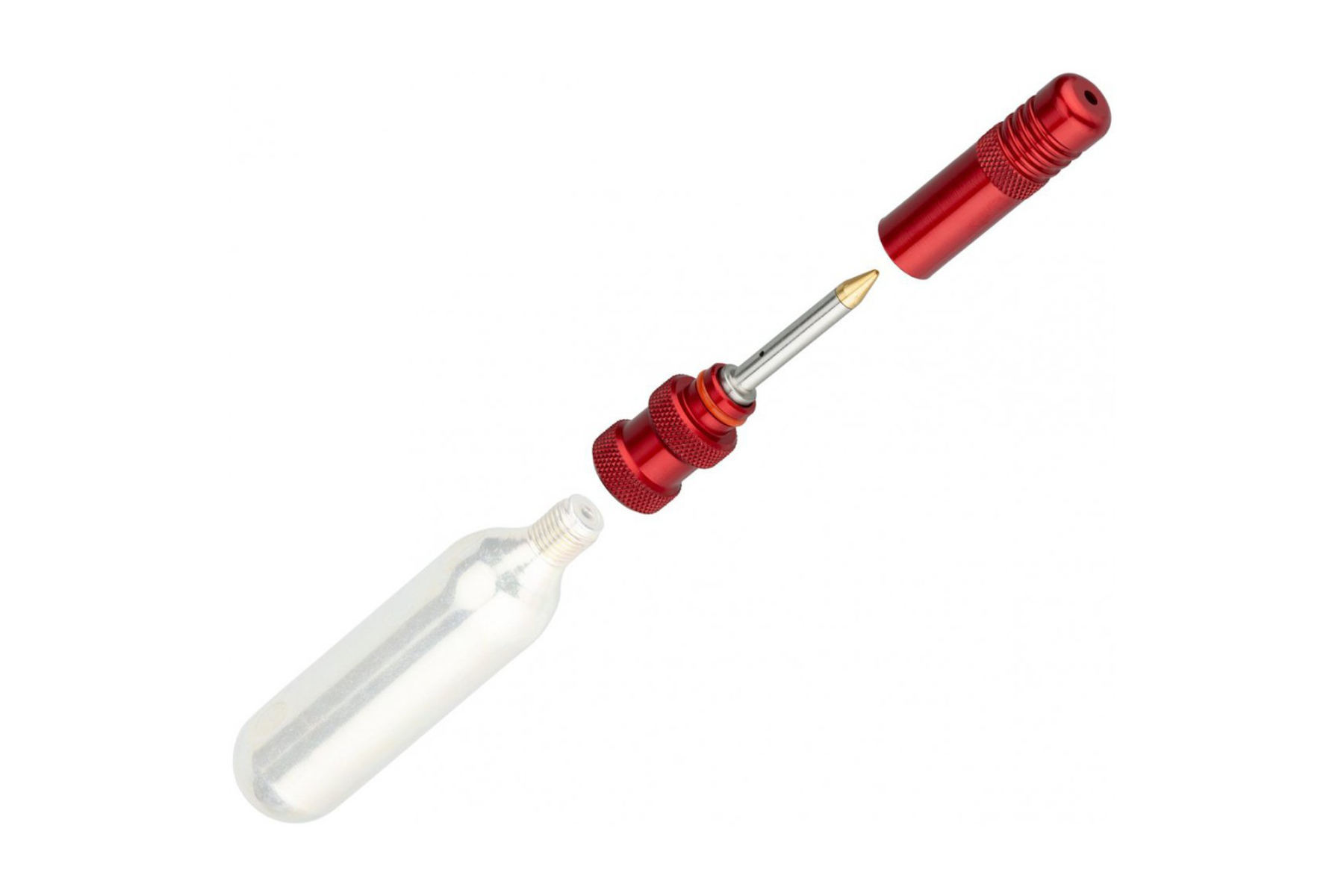 Red Dynaplug Tubeless Repair Kit for road bikes on a white background