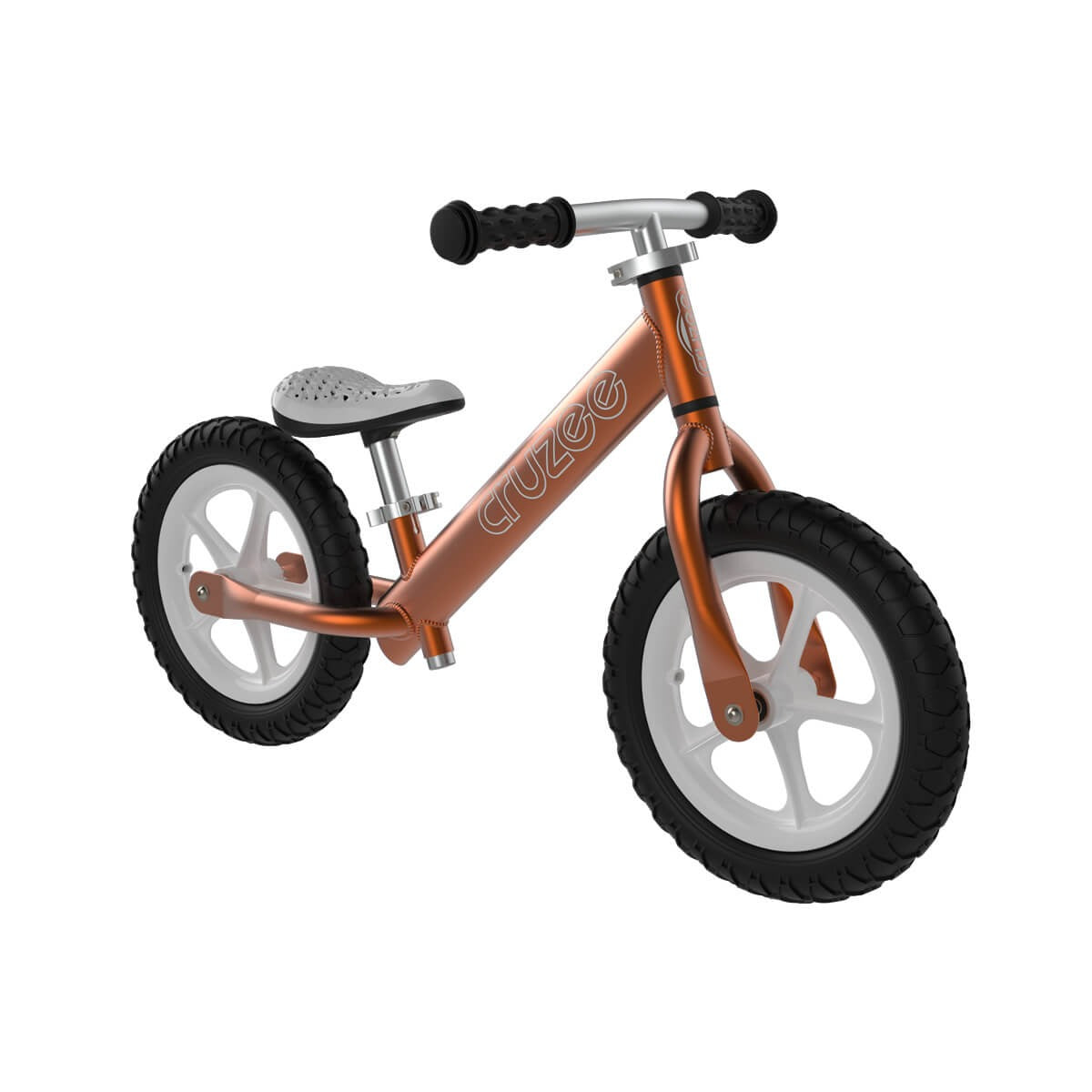 Orange Cruzee Ultralite Balance Bike on a white background