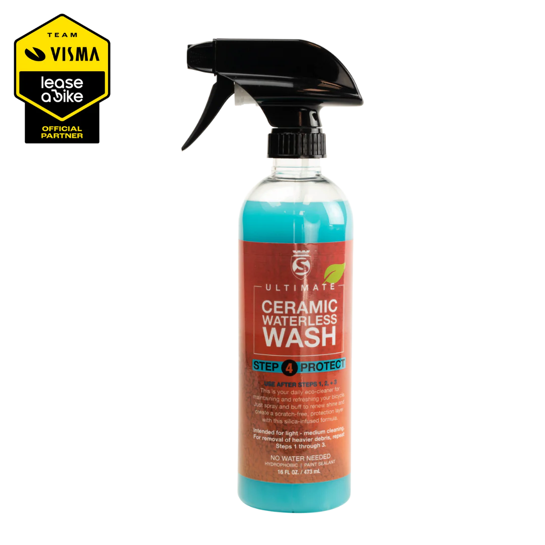 Bottle of Ultimate Ceramic Waterless Wash with a visible brand logo on a white background