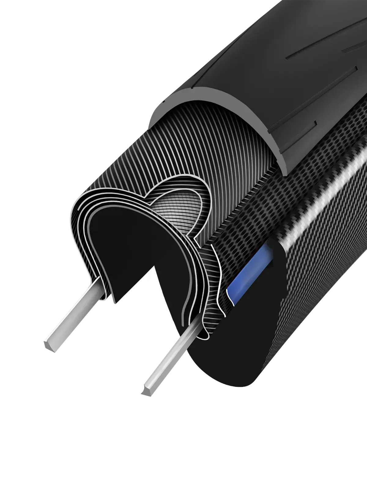 Dissection of the Vittoria Ride Armor Tyre showing the Bead Shield inside