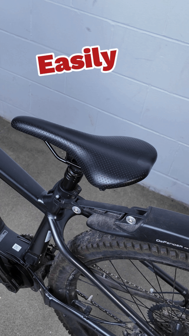 A GIF showing where you can place the Bikebac Bike Tracker on your bike
