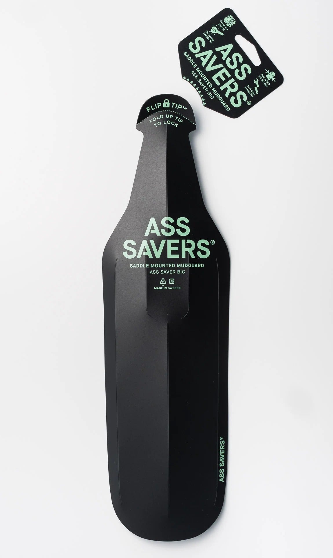 Bicycle Fender with 'Ass Savers' branding on a white background