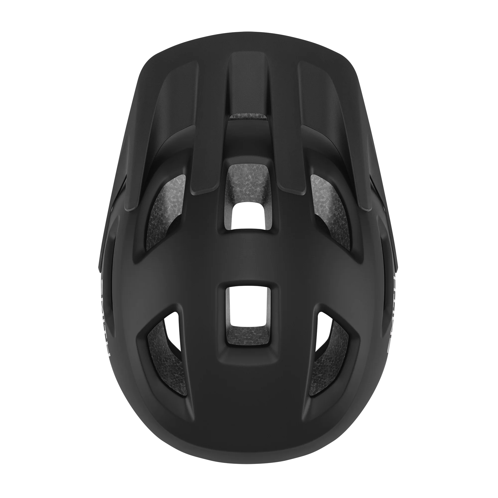 A bird's eye view of a Black Smith Mountain Bike Helmet