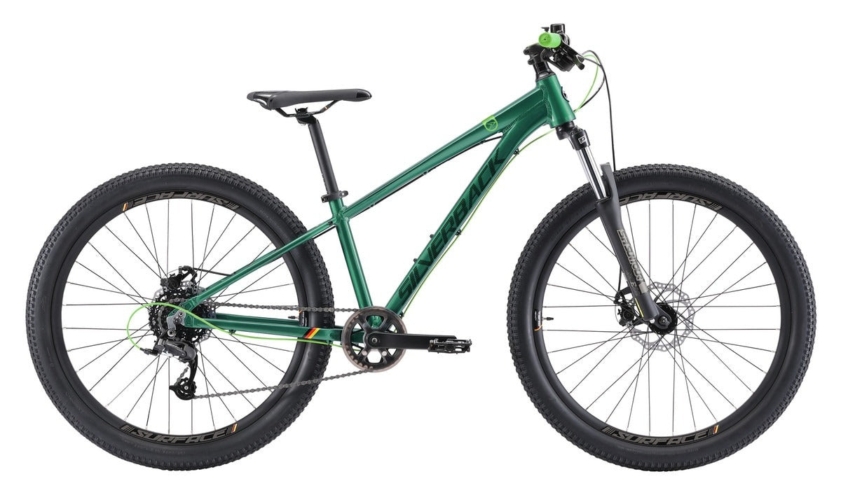 Green Silverback Mountain Bike on a white background