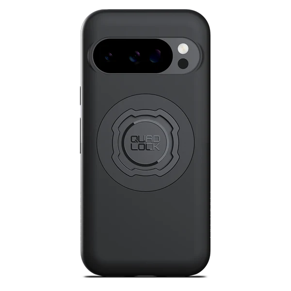 Black phone case with Quad Lock logo on a white background