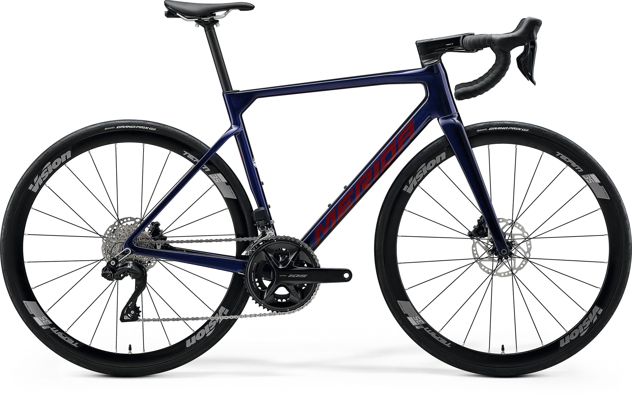 A Merida Scultura 5000 Road Bike with a white background