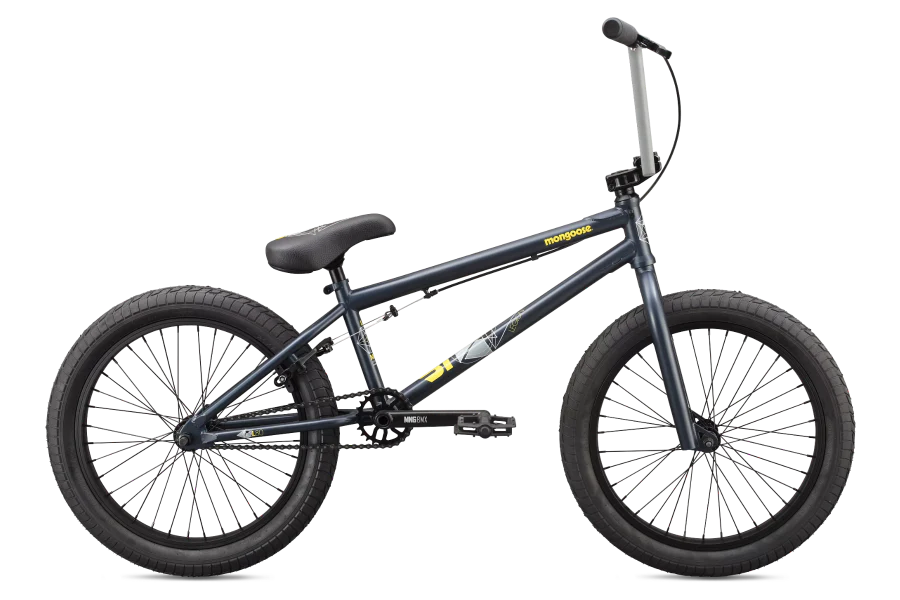 Dark Blue Mongoose Legion BMX with visible branding on a white background
