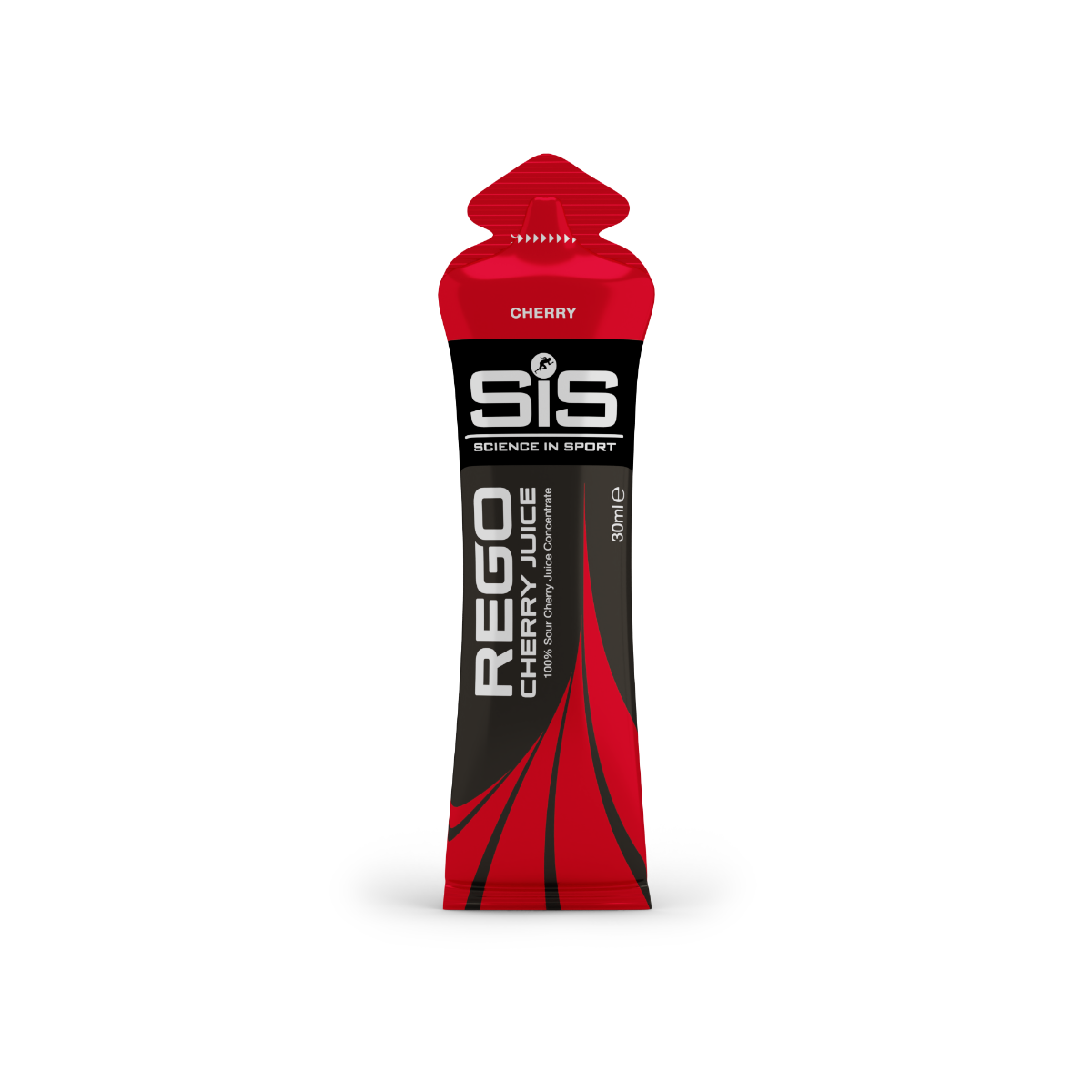 Cherry Juice energy drink stick pack with 'SIS' branding on a white background