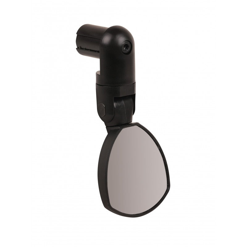 Black bicycle mirror on a white background