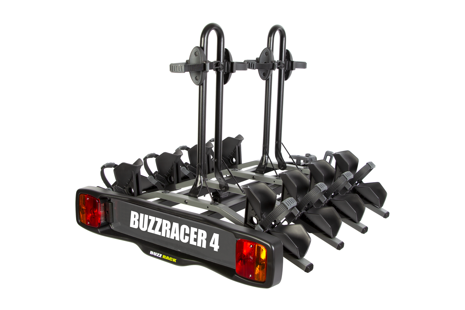 Buzzracer 4 bike rack on a white background