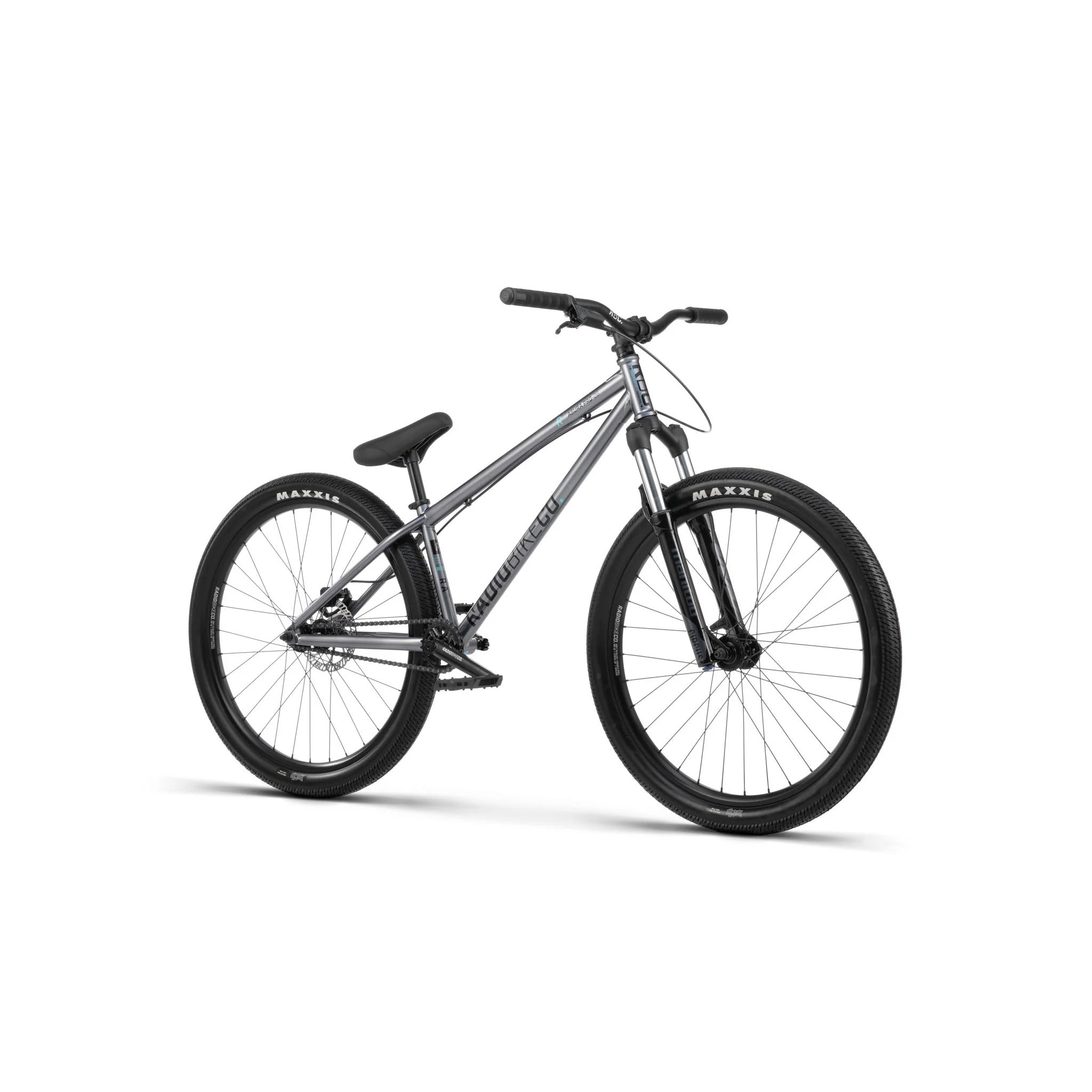 Silver Dirt Jump Bike on a white background