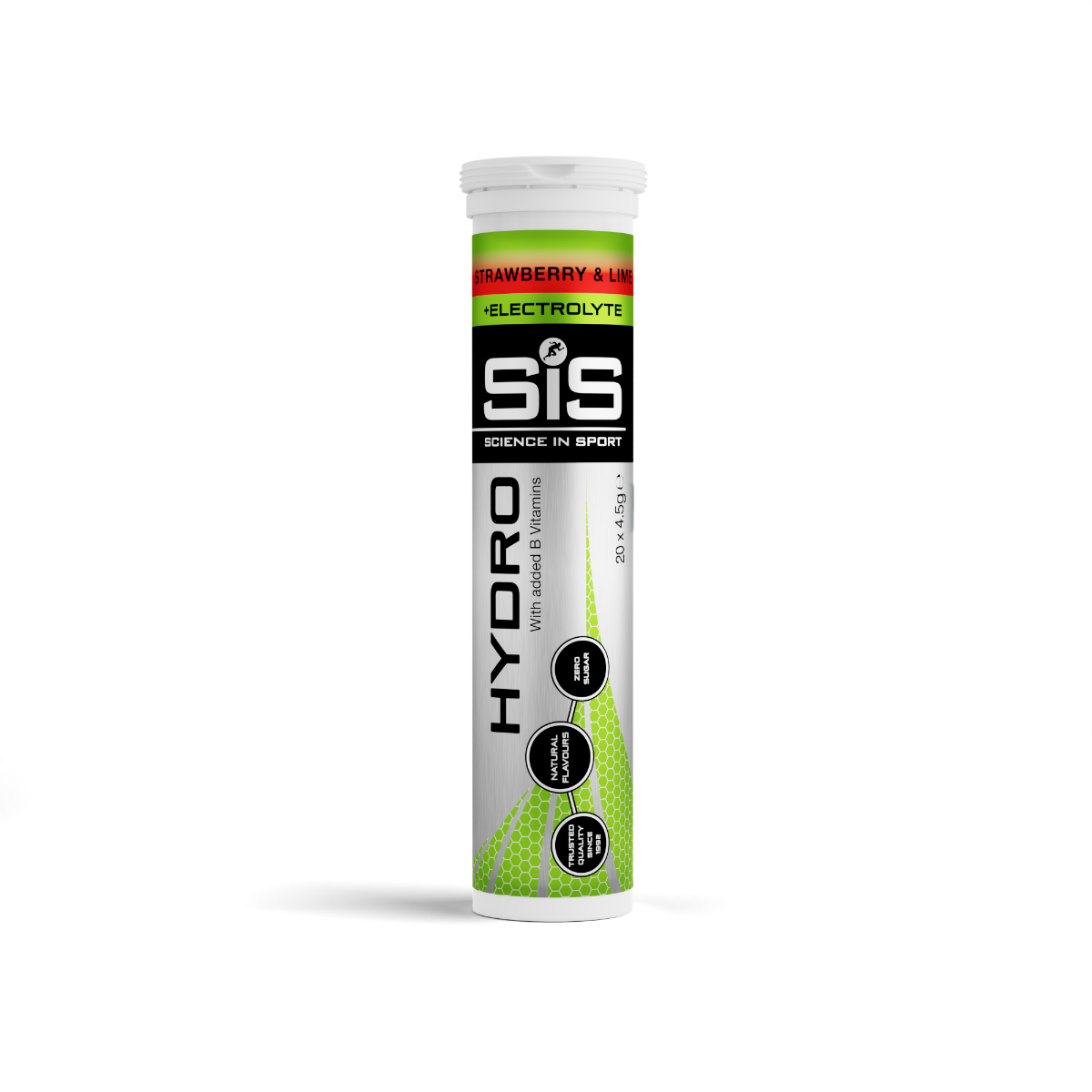Tube of Science in Sport Hydro electrolyte tablets on a white background