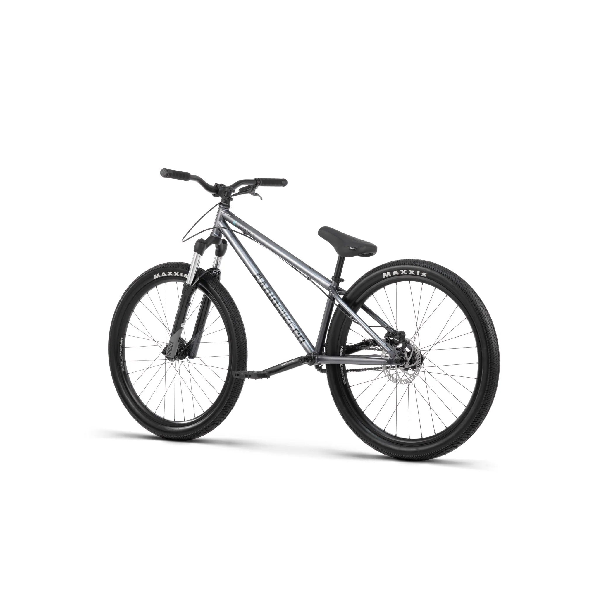 Silver Radio Dirt Jump Bike on a white background