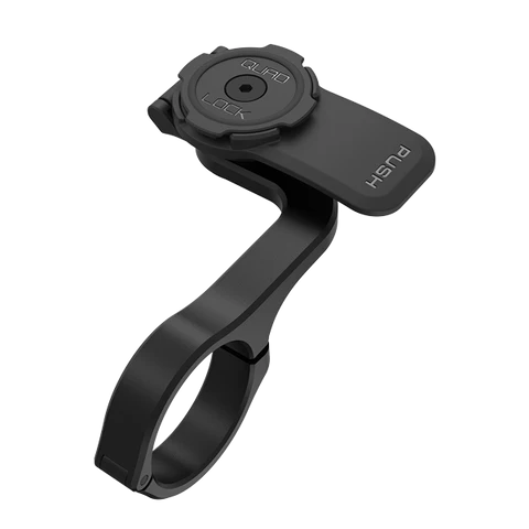 Black Quad Lock Out Front Phone Mount on a white background