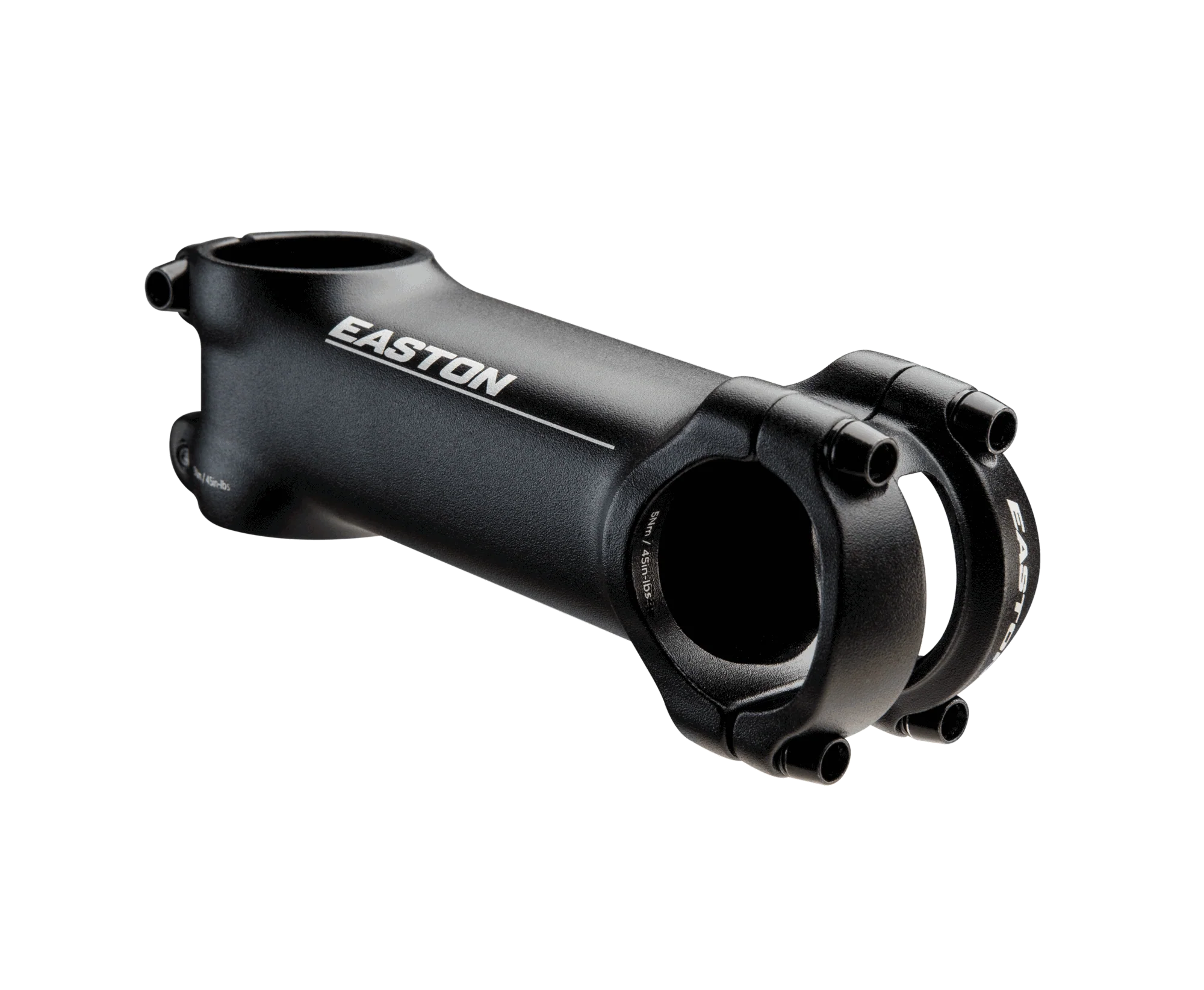 Black Easton bicycle stem on a white background