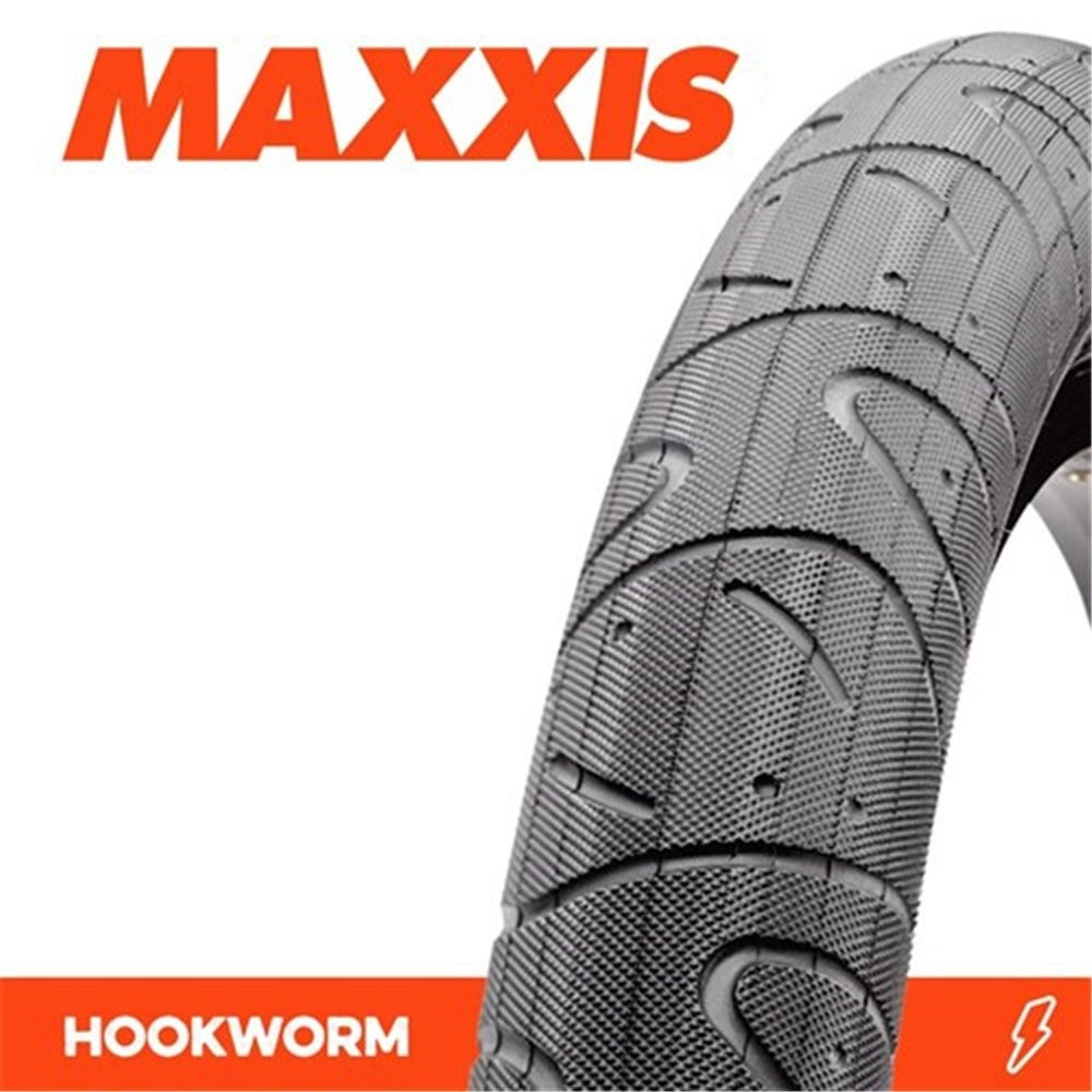 Maxxis Hookworm tyre with tread pattern on a white background