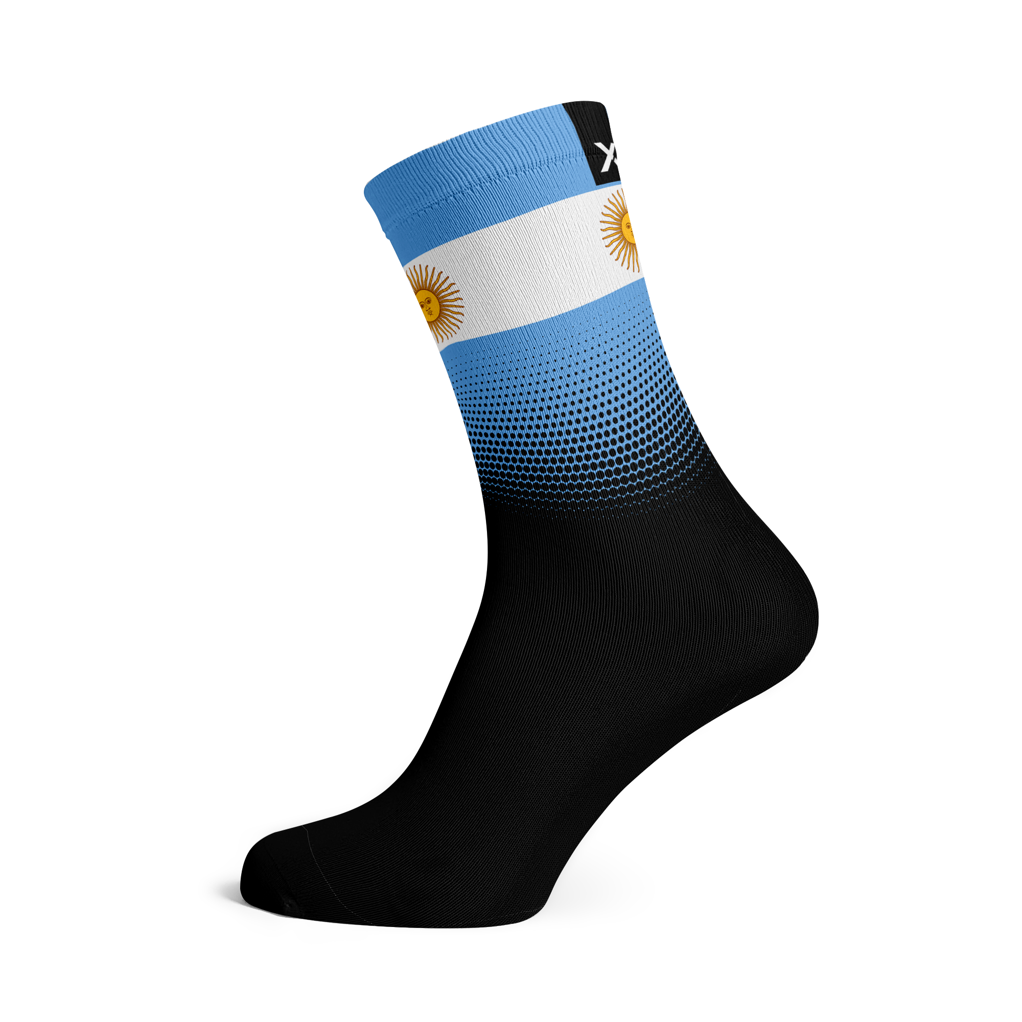 Flag Cycling Socks Black, Argentina