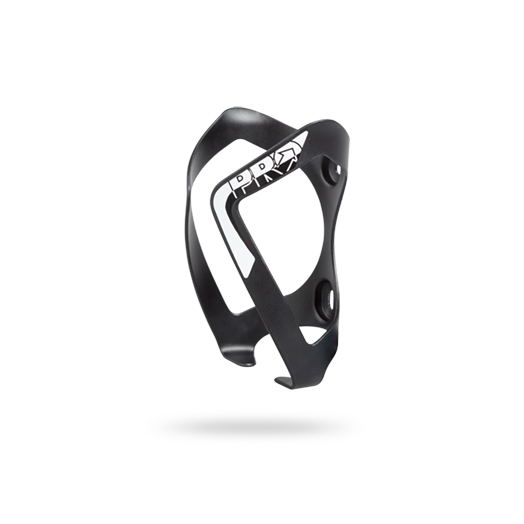 A picture of the black and white Pro Alloy Bottle Cage