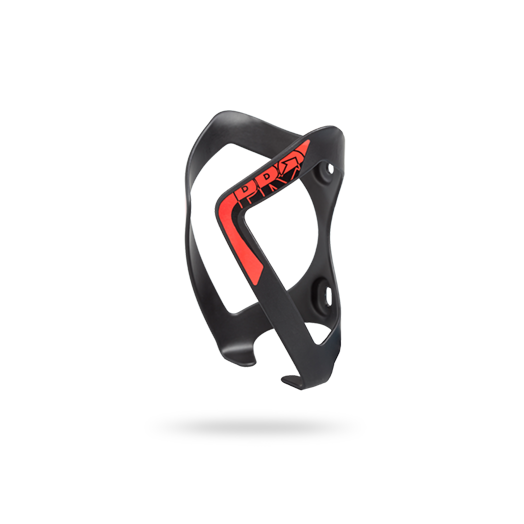 A picture of the black and red Pro Alloy Bottle Cage