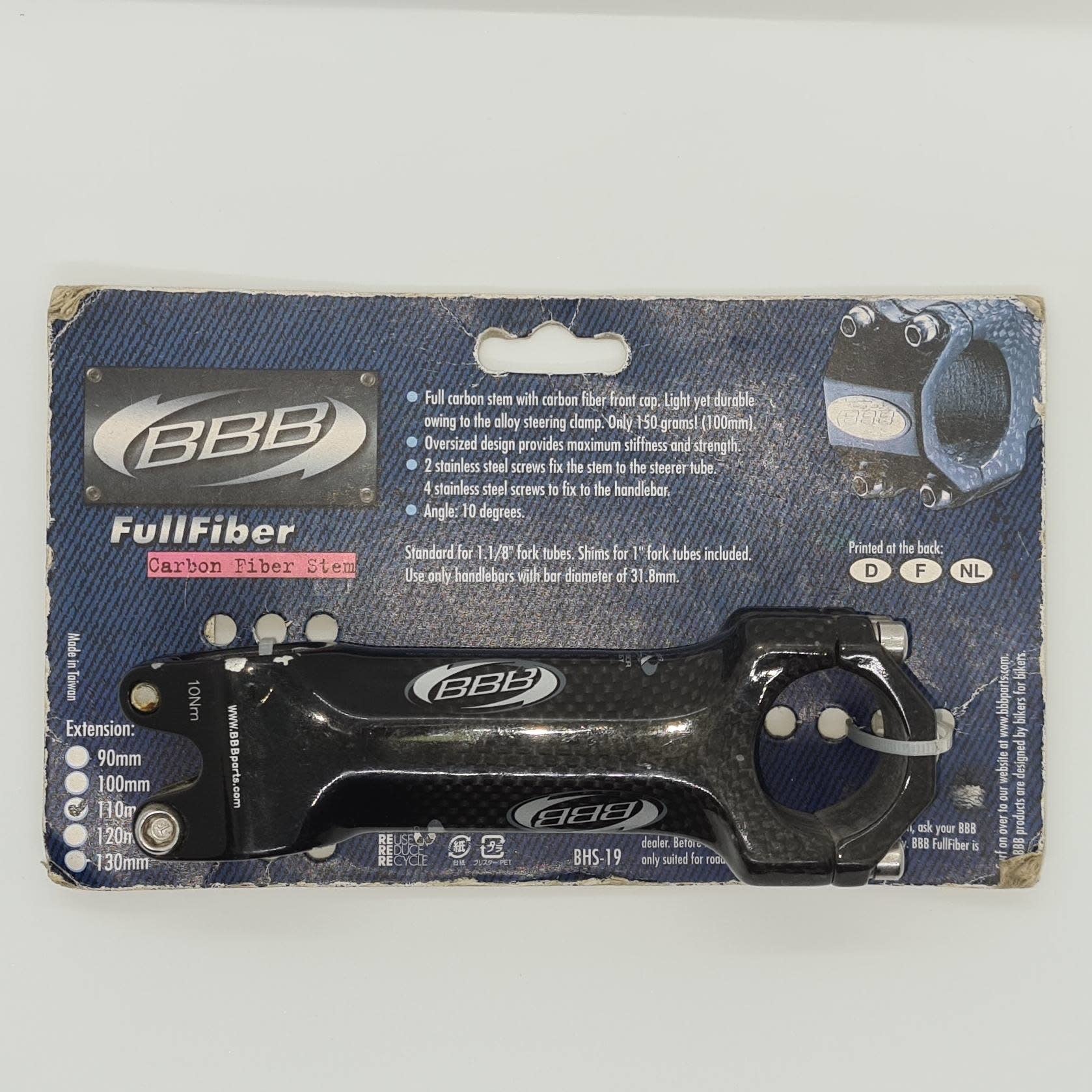 FullFiber Carbon Fiber Stem 31.8 110mm